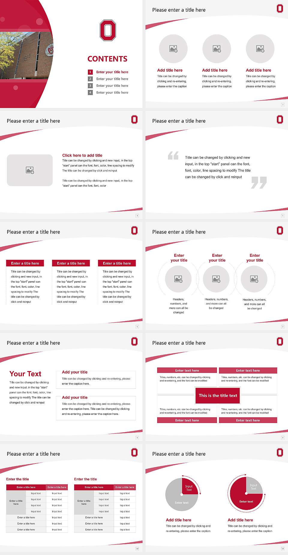 Ohio State University-Lima Campus Course/Courseware Creation PPT Template4:3 ratio PPT effect preview image2