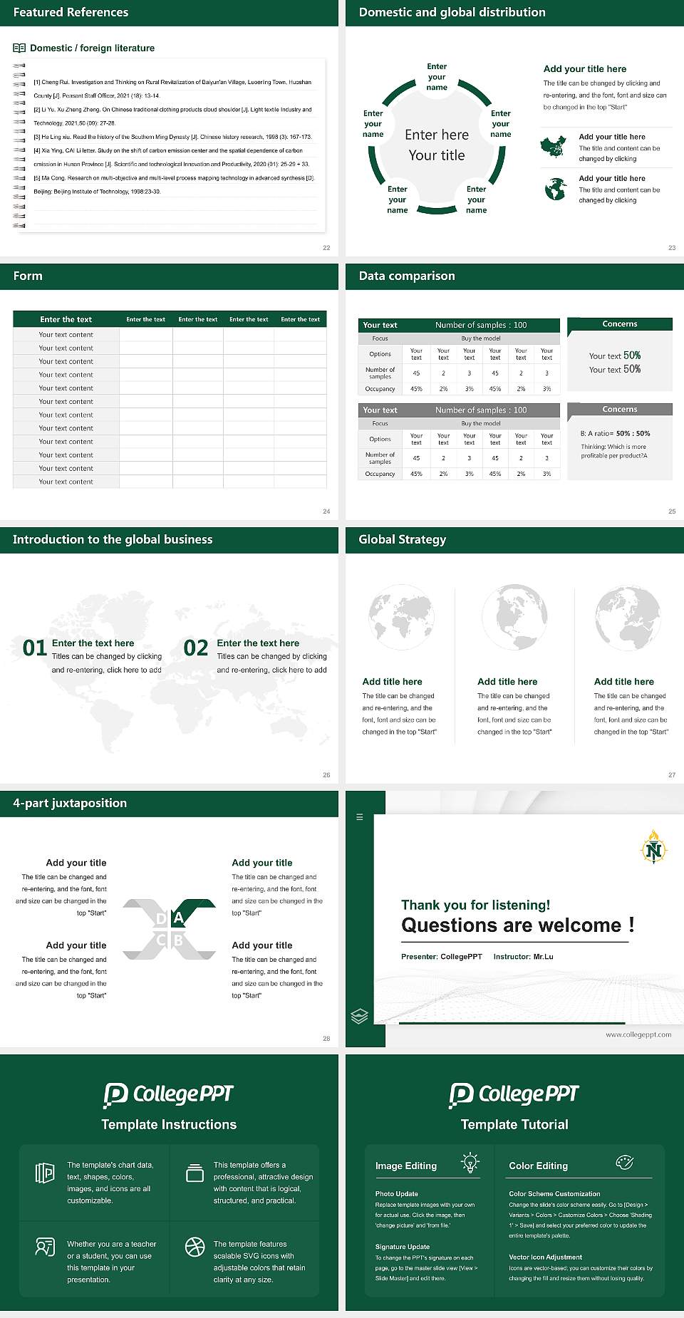 Northern Michigan University Thesis Proposal/Graduation Defense PPT Template4:3 ratio PPT effect preview image4