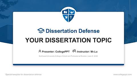 Northwest University-College of Adult and Professional Studies Graduation Thesis Defense PPT Template