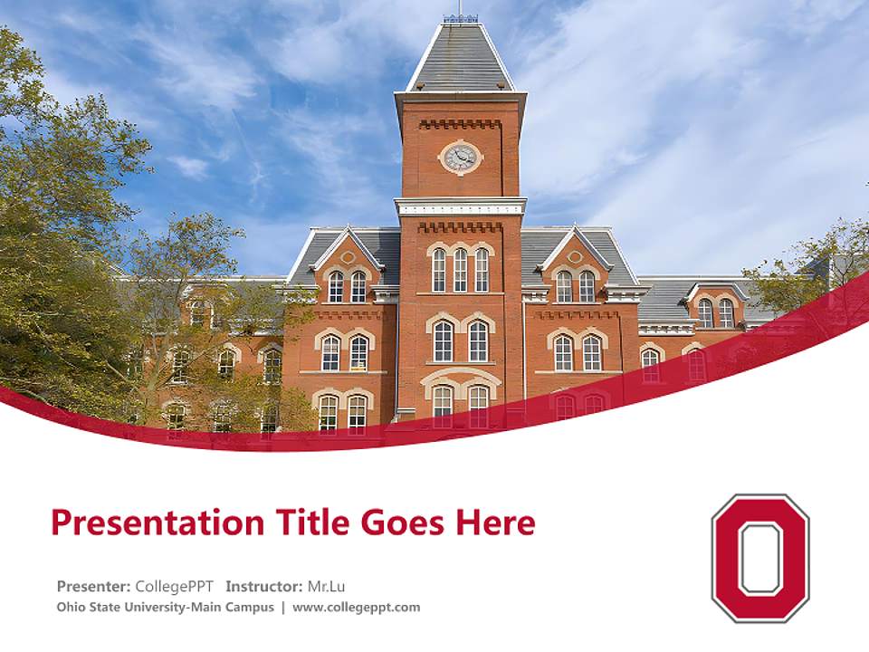 Ohio State University-Main Campus Course/Courseware Creation PPT Template4:3 ratio PPT effect preview image5