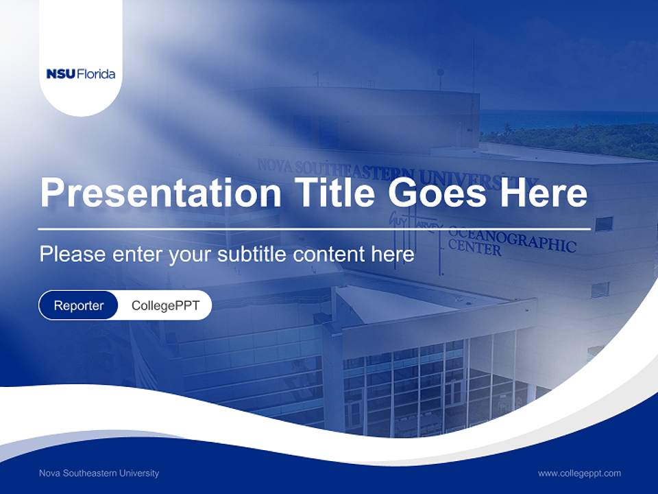 Nova Southeastern University Lecture Sharing and Networking Event PPT Template4:3 ratio PPT effect preview image4