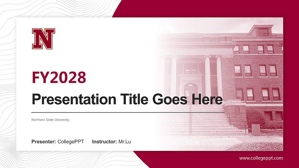 Northern State University Academic Presentation/Research Findings Report PPT Template16:9 ratio PPT effect preview image