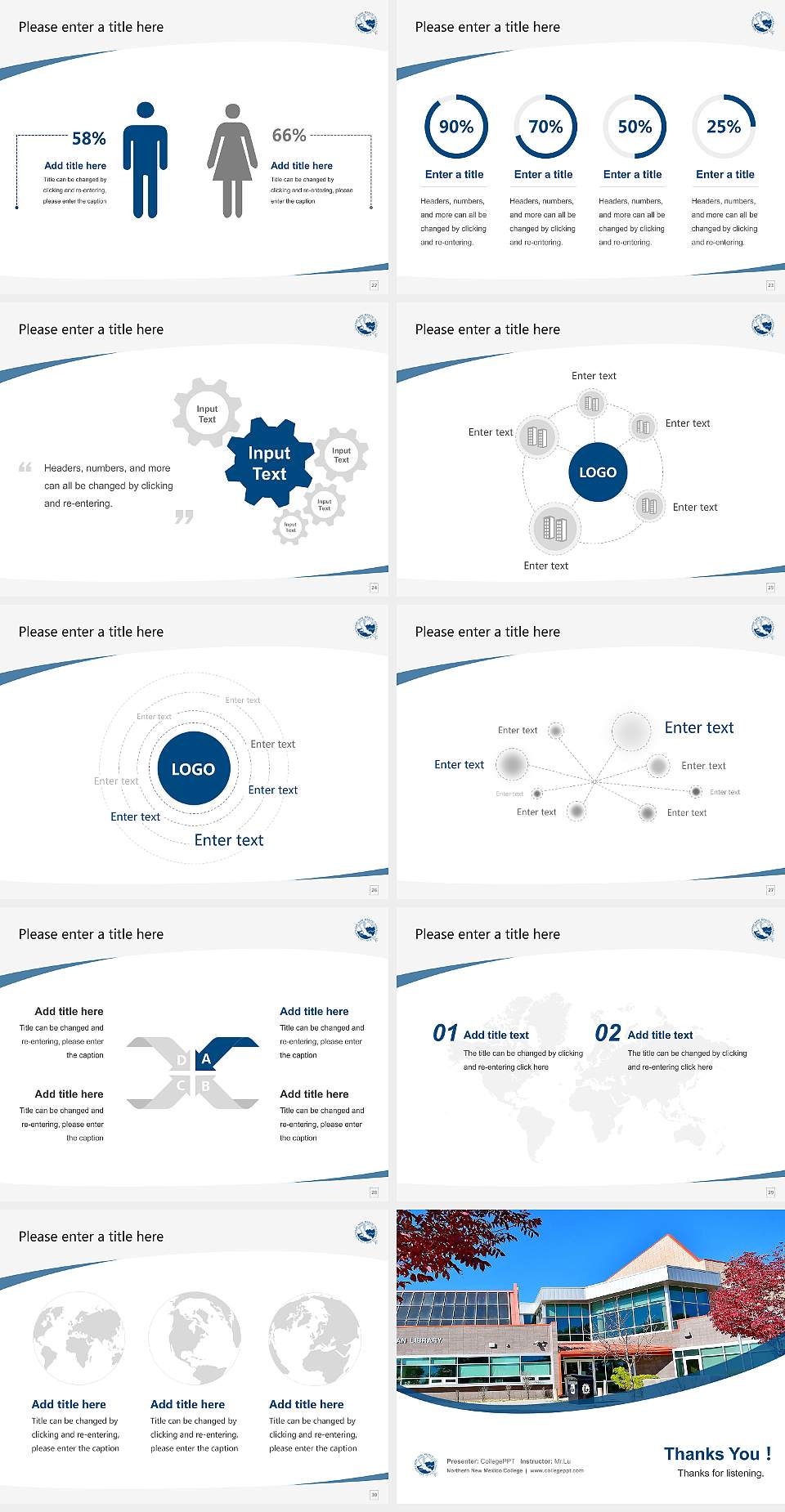 Northern New Mexico College Course/Courseware Creation PPT Template4:3 ratio PPT effect preview image4