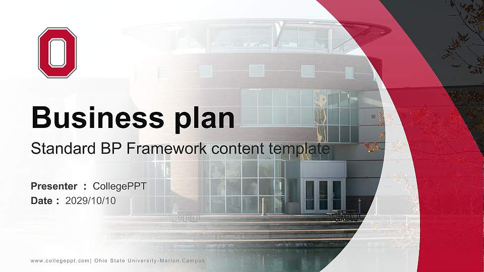 Ohio State University-Marion Campus Competition/Entrepreneurship Contest PPT Template16:9 ratio PPT effect preview image