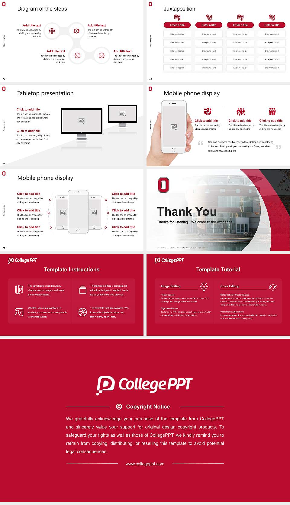 Ohio State University-Marion Campus Competition/Entrepreneurship Contest PPT Template16:9 ratio PPT effect preview image9