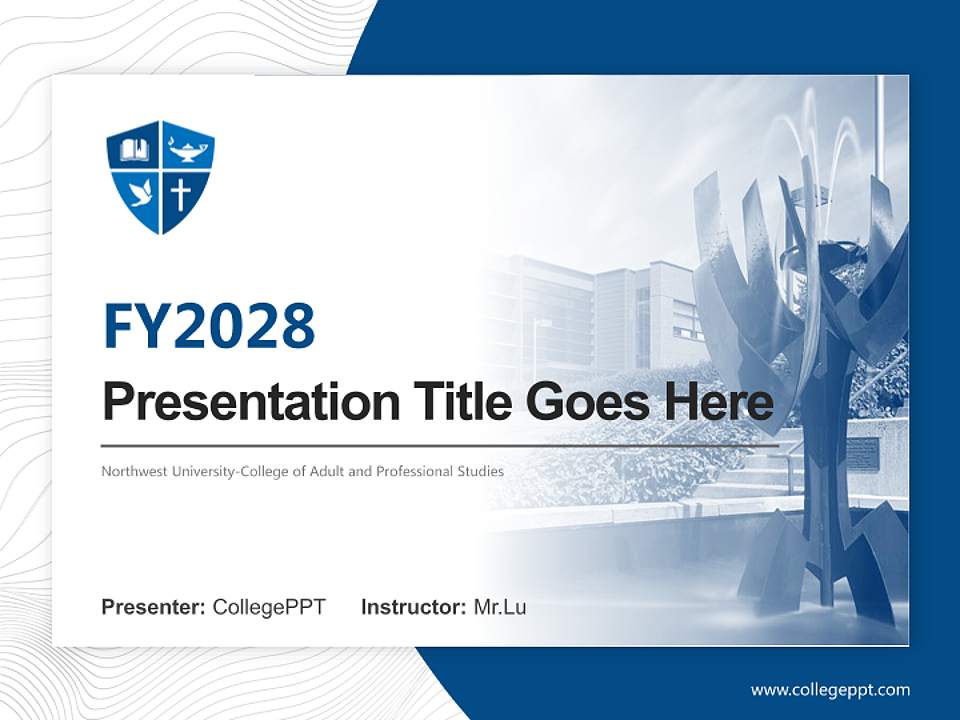 Northwest University-College of Adult and Professional Studies Academic Presentation/Research Findings Report PPT Template4:3 ratio PPT effect preview image5