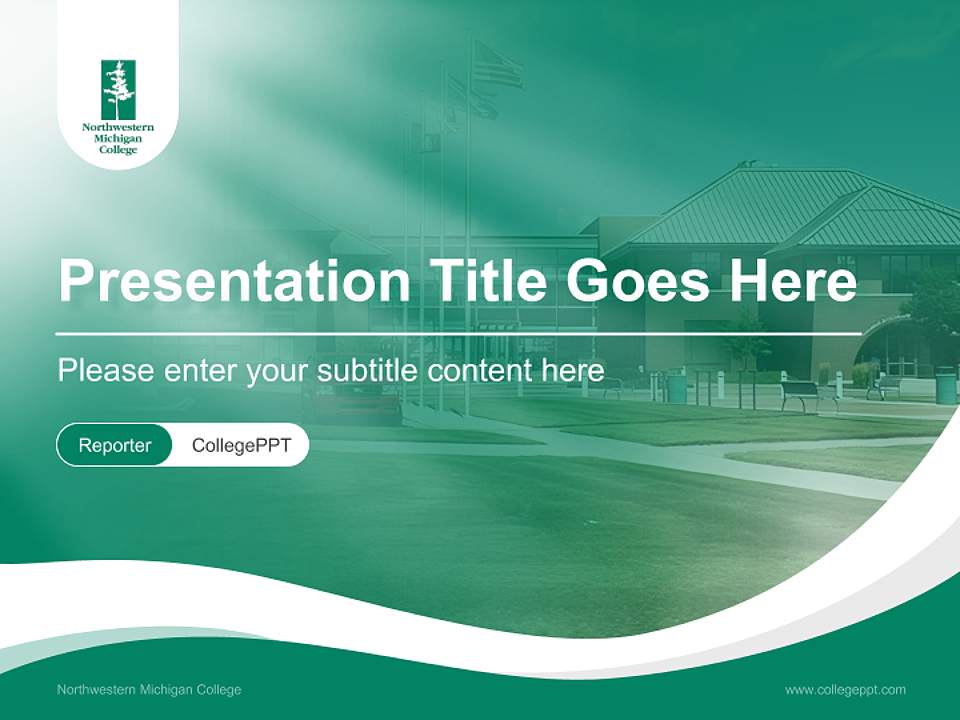 Northwestern Michigan College Lecture Sharing and Networking Event PPT Template4:3 ratio PPT effect preview image4