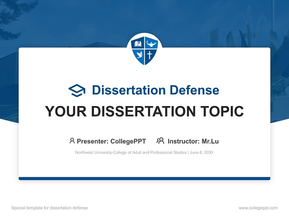 Northwest University-College of Adult and Professional Studies Graduation Thesis Defense PPT Template4:3 ratio PPT effect preview image7