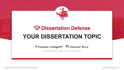 Northwestern Oklahoma State University Graduation Thesis Defense PPT Template