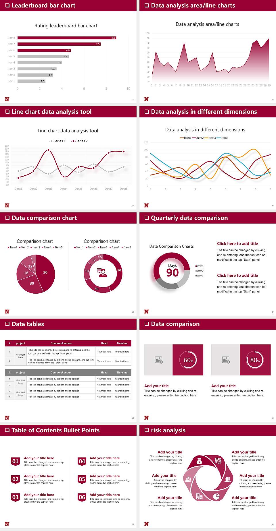 Northern State University General Purpose PPT Template4:3 ratio PPT effect preview image4