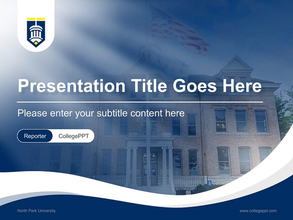 North Park University Lecture Sharing and Networking Event PPT Template4:3 ratio PPT effect preview image4