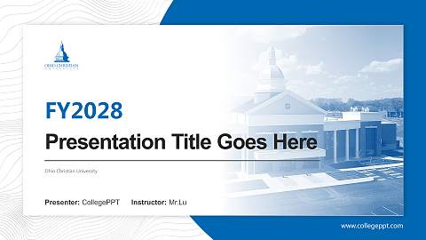 Ohio Christian University Academic Presentation/Research Findings Report PPT Template