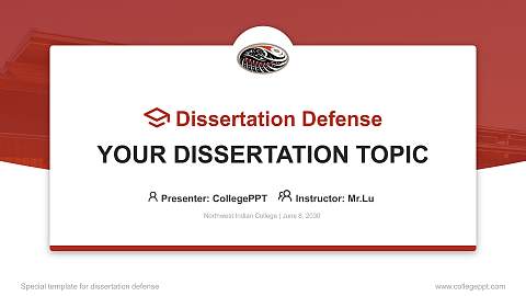 Northwest Indian College Graduation Thesis Defense PPT Template