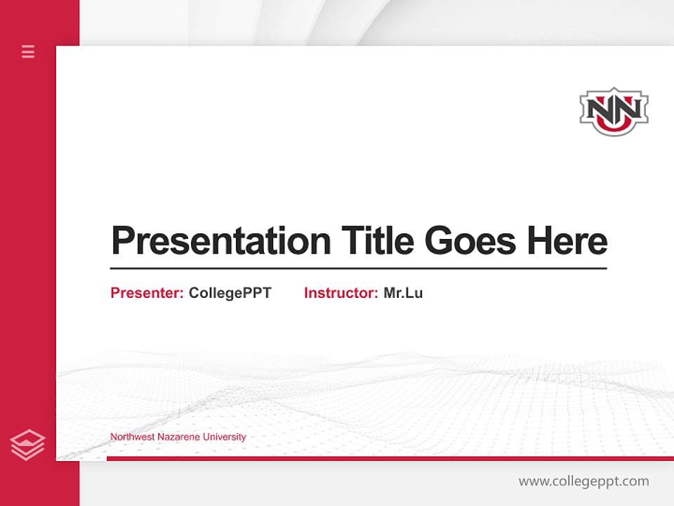 Northwest Nazarene University Thesis Proposal/Graduation Defense PPT Template4:3 ratio PPT effect preview image5