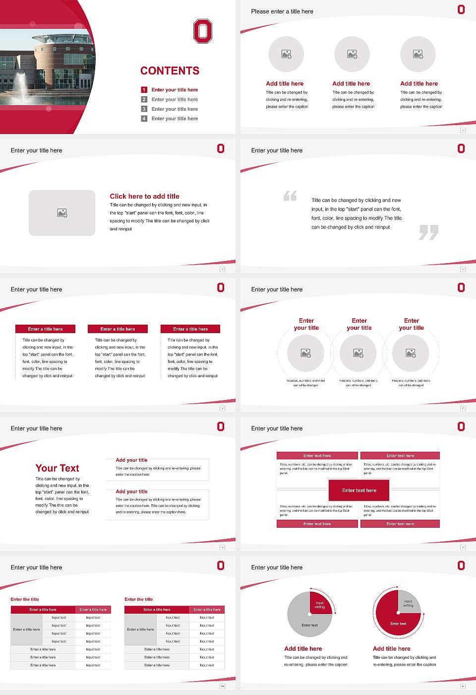 Ohio State University-Marion Campus Course/Courseware Creation PPT Template16:9 ratio PPT effect preview image2