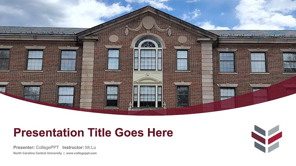 North Carolina Central University Course/Courseware Creation PPT Template16:9 ratio PPT effect preview image