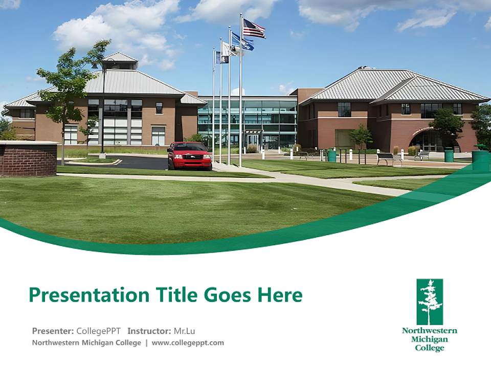 Northwestern Michigan College Course/Courseware Creation PPT Template4:3 ratio PPT effect preview image5