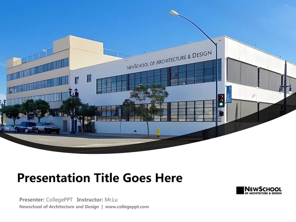 Newschool of Architecture and Design Course/Courseware Creation PPT Template4:3 ratio PPT effect preview image5