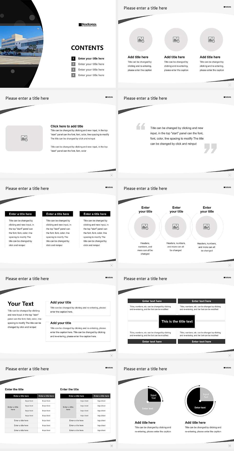 Newschool of Architecture and Design Course/Courseware Creation PPT Template4:3 ratio PPT effect preview image2