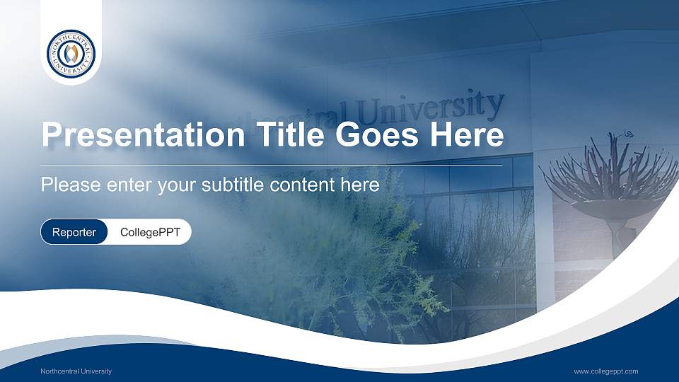 Northcentral University Lecture Sharing and Networking Event PPT Template16:9 ratio PPT effect preview image