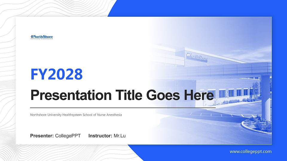 Northshore University Healthsystem School of Nurse Anesthesia Academic Presentation/Research Findings Report PPT Template16:9 ratio PPT effect preview image