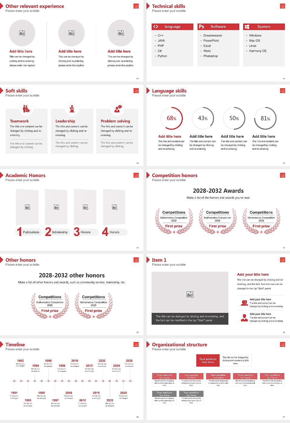 New York School of Interior Design Resume PPT Template16:9 ratio PPT effect preview image3