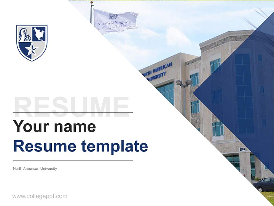 North American University Resume PPT Template4:3 ratio PPT effect preview image5