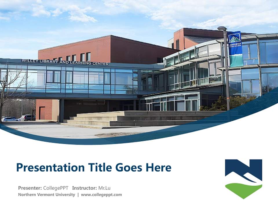 Northern Vermont University Course/Courseware Creation PPT Template4:3 ratio PPT effect preview image5