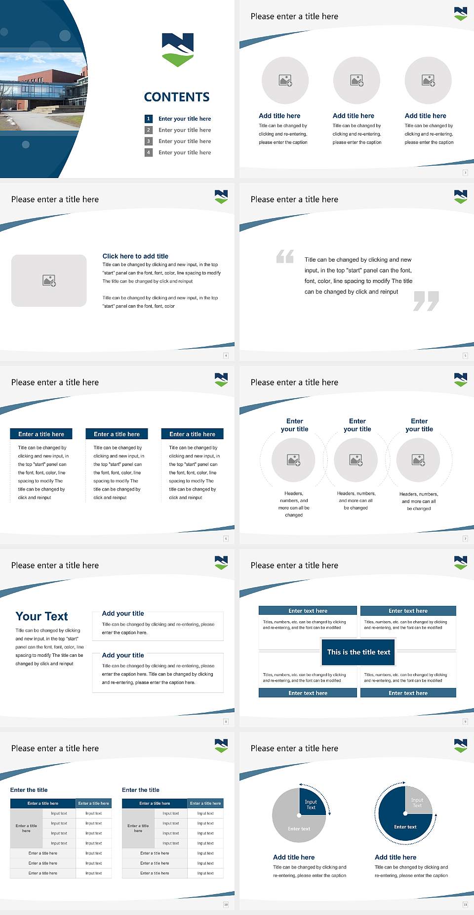 Northern Vermont University Course/Courseware Creation PPT Template4:3 ratio PPT effect preview image2