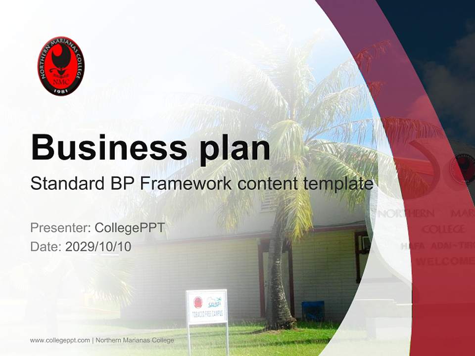 Northern Marianas College Competition/Entrepreneurship Contest PPT Template4:3 ratio PPT effect preview image9