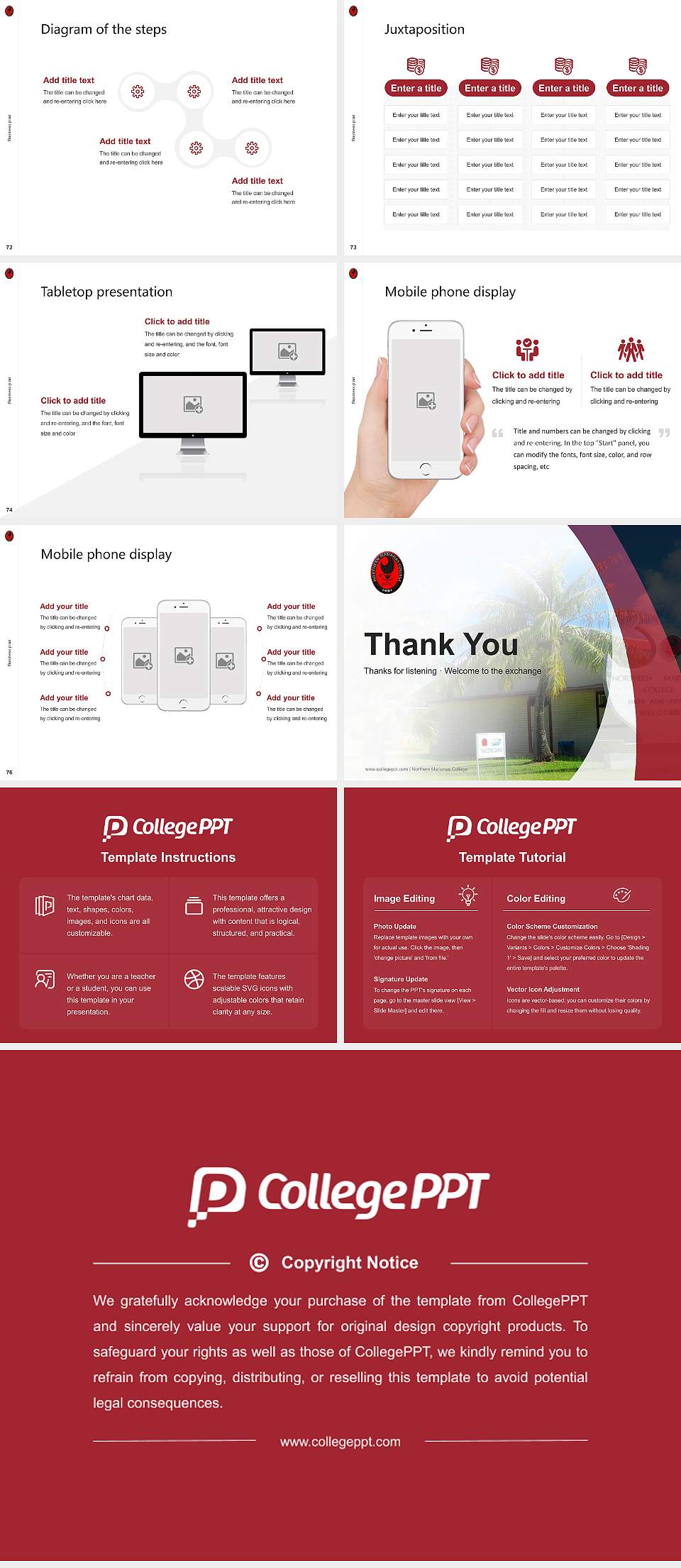 Northern Marianas College Competition/Entrepreneurship Contest PPT Template4:3 ratio PPT effect preview image9