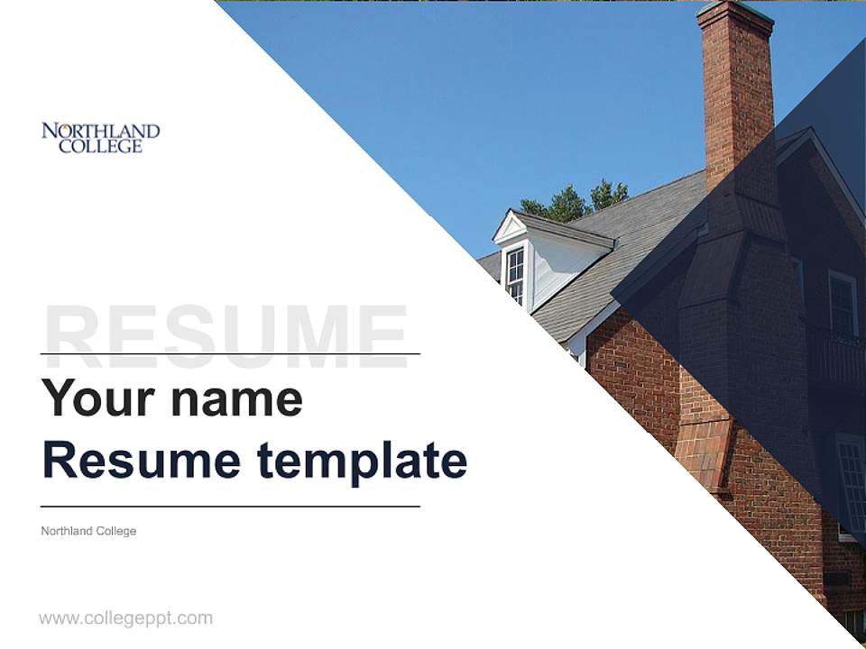 Northland College Resume PPT Template4:3 ratio PPT effect preview image5