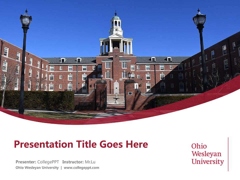 Ohio Wesleyan University Course/Courseware Creation PPT Template4:3 ratio PPT effect preview image5