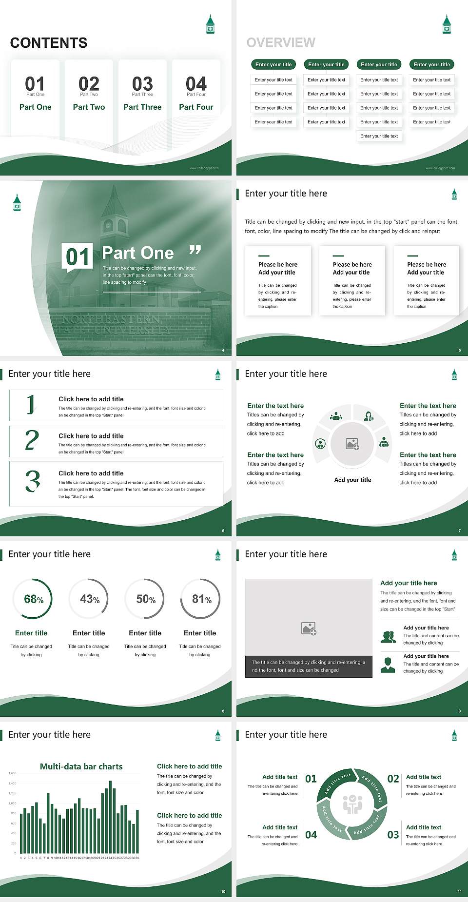 Northeastern State University Lecture Sharing and Networking Event PPT Template4:3 ratio PPT effect preview image2