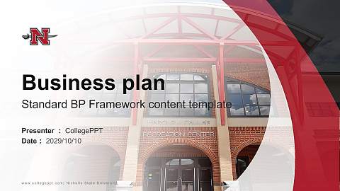 Nicholls State University Competition/Entrepreneurship Contest PPT Template