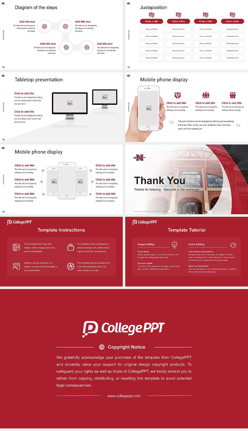 Nicholls State University Competition/Entrepreneurship Contest PPT Template16:9 ratio PPT effect preview image9