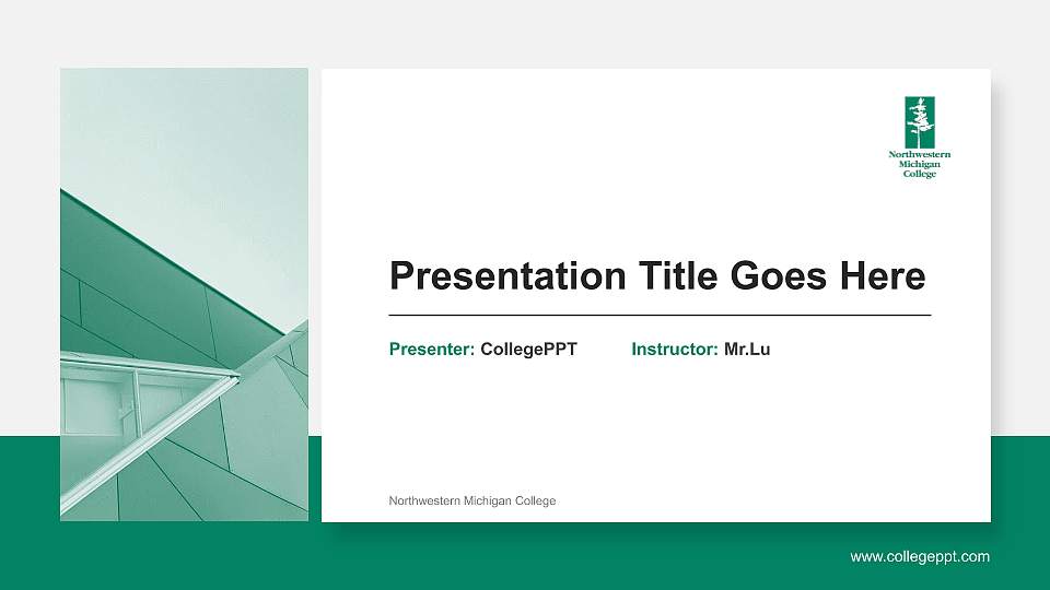 Northwestern Michigan College General Purpose PPT Template16:9 ratio PPT effect preview image