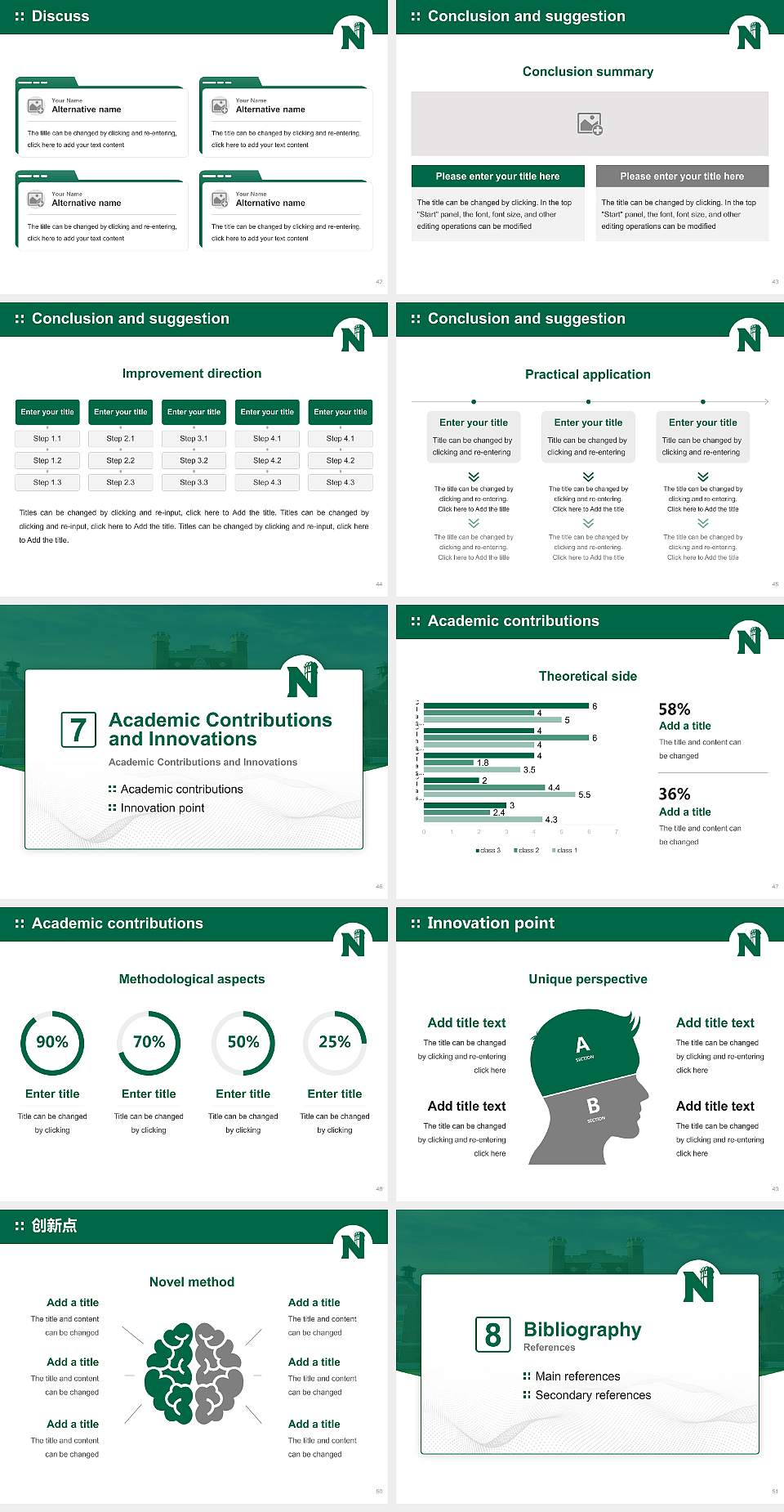 Northwest Missouri State University Graduation Thesis Defense PPT Template4:3 ratio PPT effect preview image6