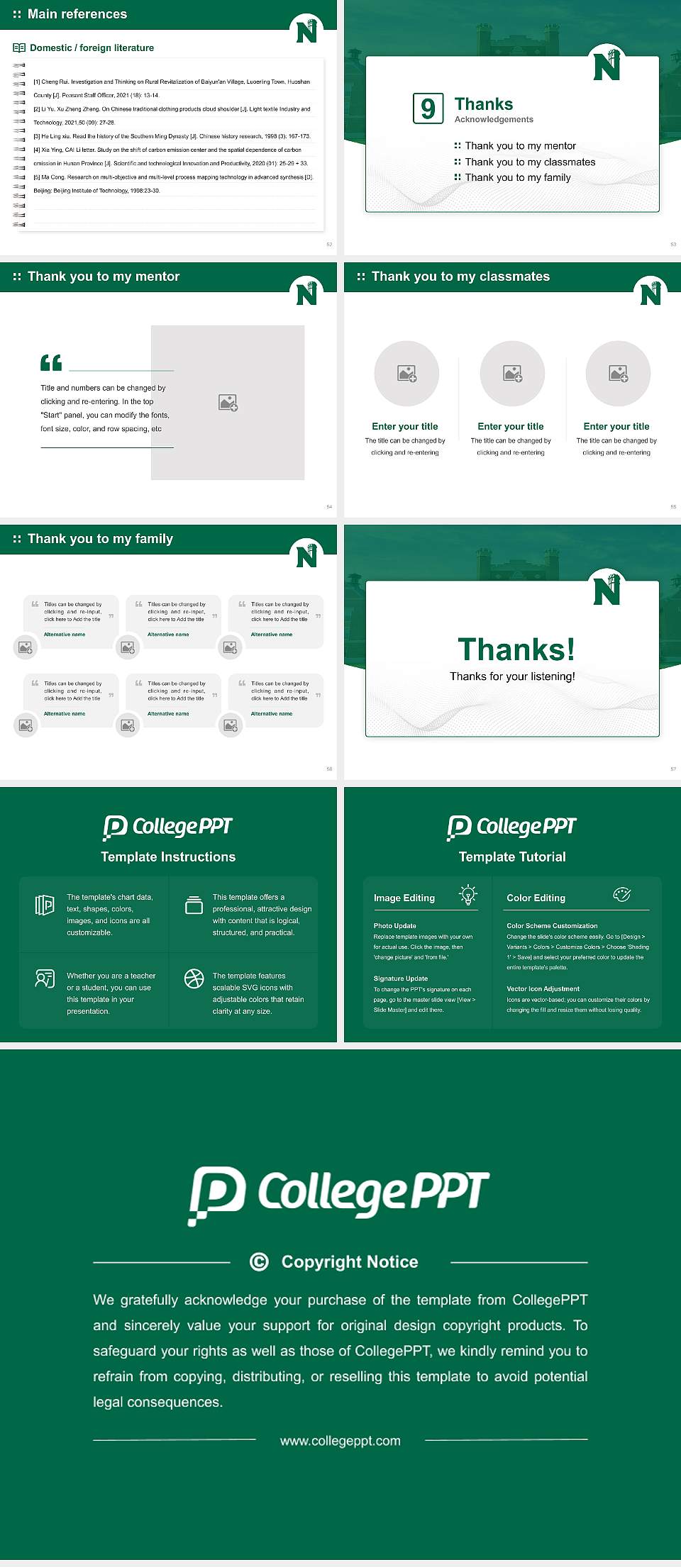Northwest Missouri State University Graduation Thesis Defense PPT Template4:3 ratio PPT effect preview image7