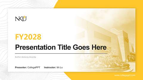 Northern Kentucky University Academic Presentation/Research Findings Report PPT Template