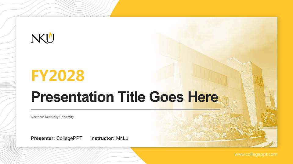 Northern Kentucky University Academic Presentation/Research Findings Report PPT Template16:9 ratio PPT effect preview image