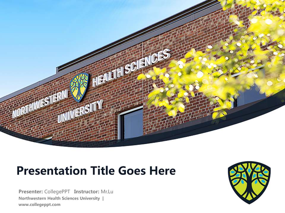 Northwestern Health Sciences University Course/Courseware Creation PPT Template4:3 ratio PPT effect preview image5