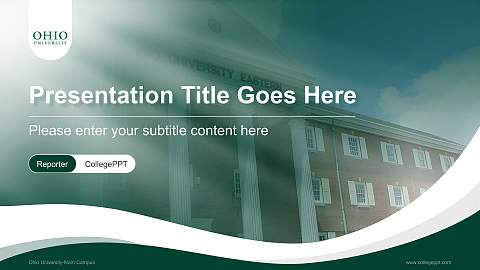 Ohio University-Main Campus Lecture Sharing and Networking Event PPT Template