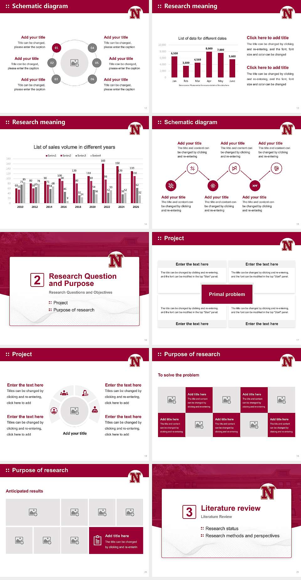Northern State University Graduation Thesis Defense PPT Template4:3 ratio PPT effect preview image3
