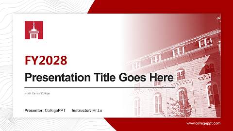 North Central College Academic Presentation/Research Findings Report PPT Template