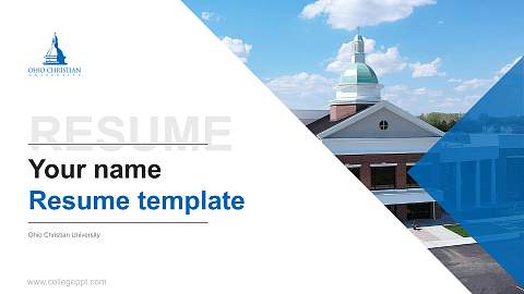 Ohio Christian University Resume PPT Template