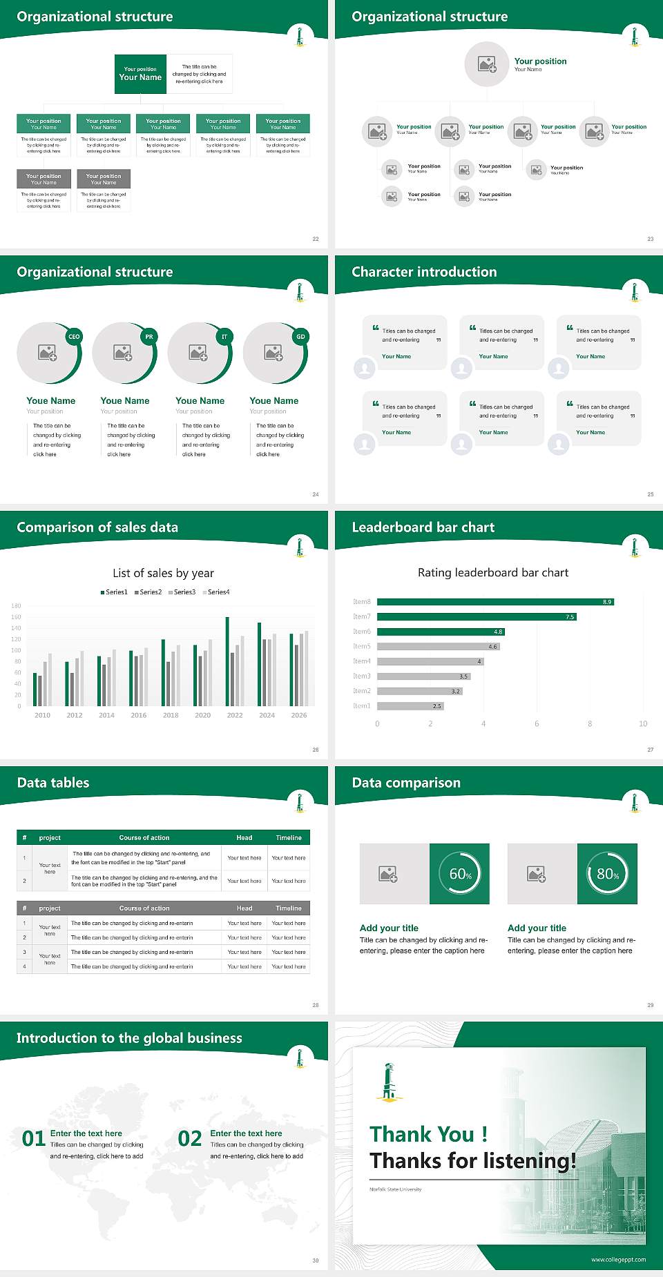 Norfolk State University Academic Presentation/Research Findings Report PPT Template4:3 ratio PPT effect preview image4