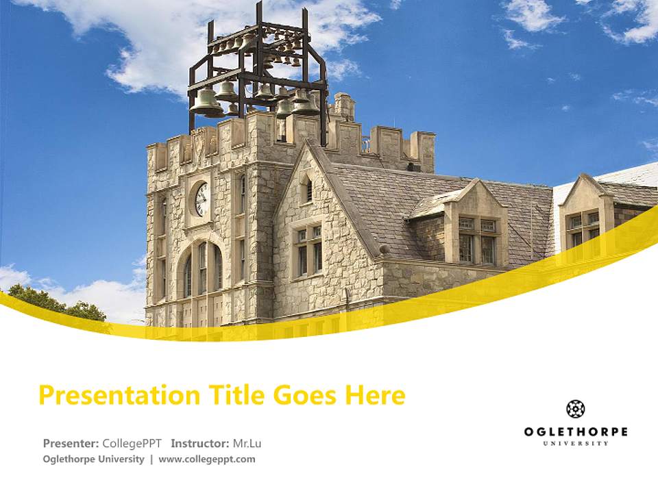 Oglethorpe University Course/Courseware Creation PPT Template4:3 ratio PPT effect preview image5