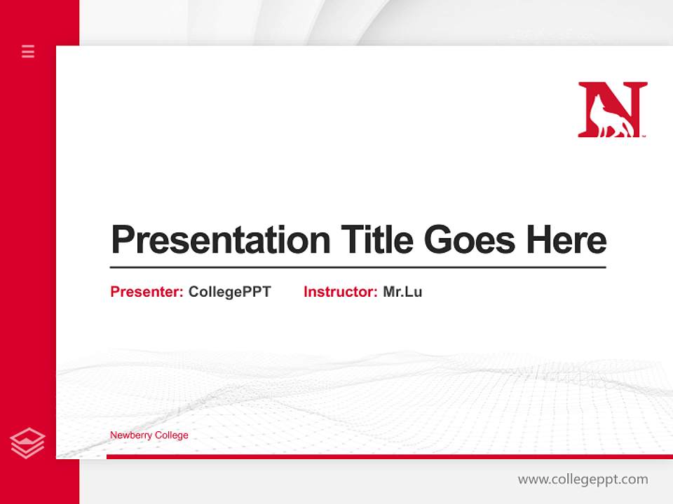Newberry College Thesis Proposal/Graduation Defense PPT Template4:3 ratio PPT effect preview image5