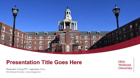 Ohio Wesleyan University Course/Courseware Creation PPT Template